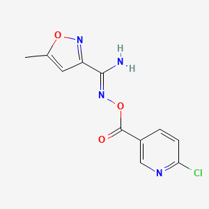 [(Z)-[Amino-(5-methyl-1,2-oxazol-3-yl)methylidene]amino] 6-chloropyridine-3-carboxylate