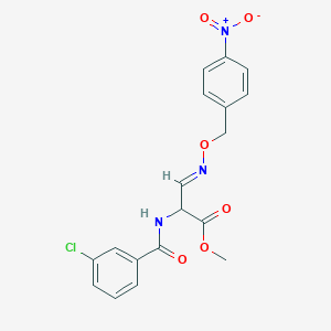 Methyl 2-[(3-chlorobenzoyl)amino]-3-{[(4-nitrobenzyl)oxy]imino}propanoate