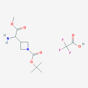 Tert-butyl 3-(1-amino-2-methoxy-2-oxoethyl)azetidine-1-carboxylate;2,2,2-trifluoroacetic acid