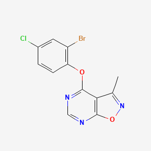 4-(2-Bromo-4-chlorophenoxy)-3-methyl-[1,2]oxazolo[5,4-d]pyrimidine