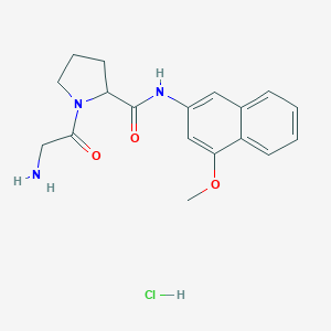 molecular formula C18H22ClN3O3 B025308 Gly-Pro 4-methoxy-beta-naphthylamide hydrochloride CAS No. 100929-90-6