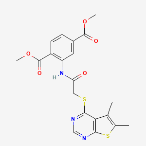 Dimethyl 2-(2-((5,6-dimethylthieno[2,3-d]pyrimidin-4-yl)thio)acetamido)terephthalate