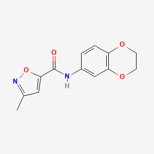 molecular formula C13H12N2O4 B2530812 N-(2,3-dihydro-1,4-benzodioxin-6-yl)-3-methyl-1,2-oxazole-5-carboxamide CAS No. 923710-36-5