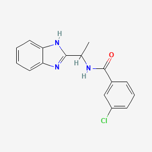 N-[1-(1H-benzimidazol-2-yl)ethyl]-3-chlorobenzamide