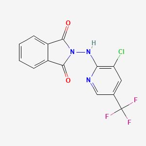 molecular formula C14H7ClF3N3O2 B2530827 2-((3-Chloro-5-(trifluoromethyl)-2-pyridinyl)amino)-1H-isoindole-1,3(2H)-dione CAS No. 338770-62-0