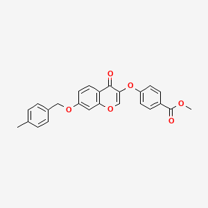molecular formula C25H20O6 B2530845 methyl 4-((7-((4-methylbenzyl)oxy)-4-oxo-4H-chromen-3-yl)oxy)benzoate CAS No. 618389-49-4