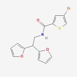 4-bromo-N-(2,2-di(furan-2-yl)ethyl)thiophene-2-carboxamide