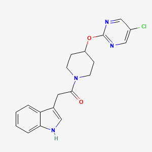 molecular formula C19H19ClN4O2 B2530848 1-[4-(5-Chloropyrimidin-2-yl)oxypiperidin-1-yl]-2-(1H-indol-3-yl)ethanone CAS No. 2415524-83-1
