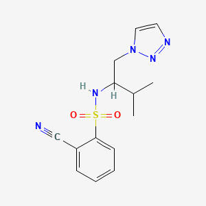2-cyano-N-(3-methyl-1-(1H-1,2,3-triazol-1-yl)butan-2-yl)benzenesulfonamide