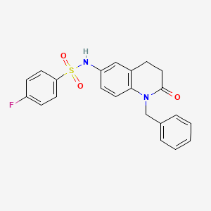 N-(1-benzyl-2-oxo-1,2,3,4-tetrahydroquinolin-6-yl)-4-fluorobenzenesulfonamide