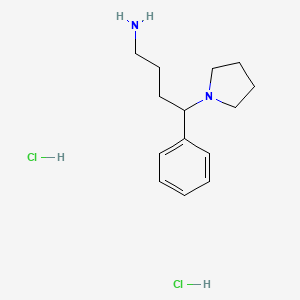 4-Phenyl-4-pyrrolidin-1-ylbutan-1-amine;dihydrochloride