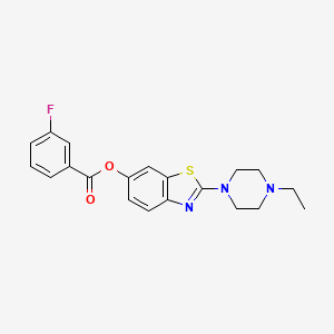 2-(4-Ethylpiperazin-1-yl)benzo[d]thiazol-6-yl 3-fluorobenzoate