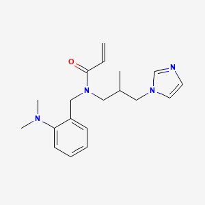 molecular formula C19H26N4O B2530859 N-[[2-(Dimethylamino)phenyl]methyl]-N-(3-imidazol-1-yl-2-methylpropyl)prop-2-enamide CAS No. 2411220-18-1