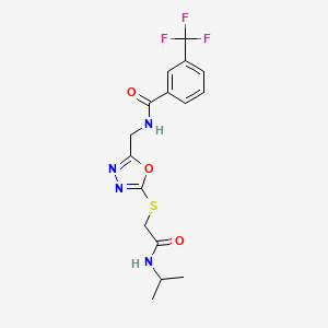 N-((5-((2-(isopropylamino)-2-oxoethyl)thio)-1,3,4-oxadiazol-2-yl)methyl)-3-(trifluoromethyl)benzamide