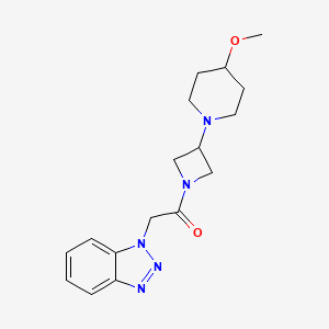 2-(1H-benzo[d][1,2,3]triazol-1-yl)-1-(3-(4-methoxypiperidin-1-yl)azetidin-1-yl)ethanone