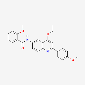 N-[4-Ethoxy-2-(4-methoxyphenyl)quinolin-6-YL]-2-methoxybenzamide