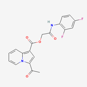 2-((2,4-Difluorophenyl)amino)-2-oxoethyl 3-acetylindolizine-1-carboxylate