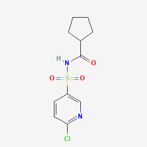 N-[(6-chloropyridin-3-yl)sulfonyl]cyclopentanecarboxamide