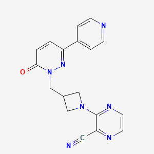 3-(3-{[6-Oxo-3-(pyridin-4-yl)-1,6-dihydropyridazin-1-yl]methyl}azetidin-1-yl)pyrazine-2-carbonitrile