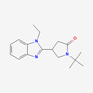 1-(tert-butyl)-4-(1-ethyl-1H-benzo[d]imidazol-2-yl)pyrrolidin-2-one