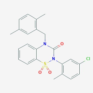 2-(5-chloro-2-methylphenyl)-4-(2,5-dimethylbenzyl)-2H-1,2,4-benzothiadiazin-3(4H)-one 1,1-dioxide