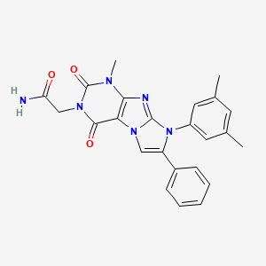 2-(8-(3,5-dimethylphenyl)-1-methyl-2,4-dioxo-7-phenyl-1H-imidazo[2,1-f]purin-3(2H,4H,8H)-yl)acetamide