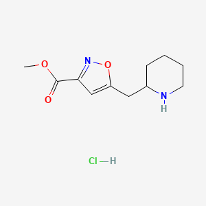 Methyl 5-(piperidin-2-ylmethyl)isoxazole-3-carboxylate hydrochloride