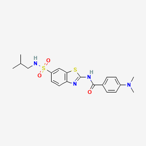 4-(dimethylamino)-N-(6-(N-isobutylsulfamoyl)benzo[d]thiazol-2-yl)benzamide