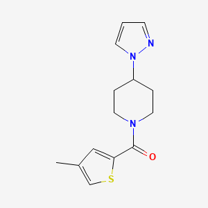 (4-Methylthiophen-2-yl)-(4-pyrazol-1-ylpiperidin-1-yl)methanone