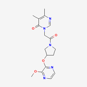 3-(2-(3-((3-methoxypyrazin-2-yl)oxy)pyrrolidin-1-yl)-2-oxoethyl)-5,6-dimethylpyrimidin-4(3H)-one