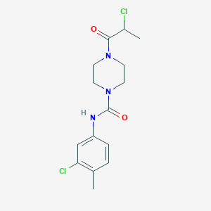 N-(3-Chloro-4-methylphenyl)-4-(2-chloropropanoyl)piperazine-1-carboxamide