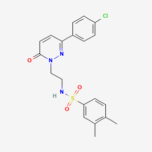 molecular formula C20H20ClN3O3S B2530920 N-(2-(3-(4-chlorophenyl)-6-oxopyridazin-1(6H)-yl)ethyl)-3,4-dimethylbenzenesulfonamide CAS No. 921553-69-7