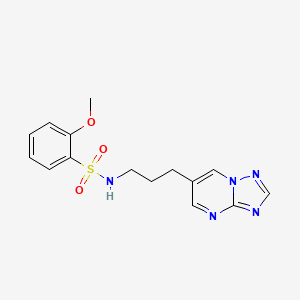 N-(3-([1,2,4]triazolo[1,5-a]pyrimidin-6-yl)propyl)-2-methoxybenzenesulfonamide