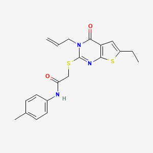 2-((3-allyl-6-ethyl-4-oxo-3,4-dihydrothieno[2,3-d]pyrimidin-2-yl)thio)-N-(p-tolyl)acetamide