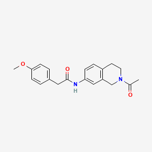 N-(2-acetyl-1,2,3,4-tetrahydroisoquinolin-7-yl)-2-(4-methoxyphenyl)acetamide
