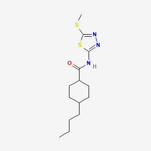 4-butyl-N-(5-(methylthio)-1,3,4-thiadiazol-2-yl)cyclohexanecarboxamide