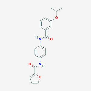 molecular formula C21H20N2O4 B253096 N-{4-[(3-isopropoxybenzoyl)amino]phenyl}-2-furamide 