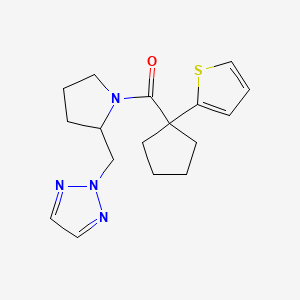 2-({1-[1-(thiophen-2-yl)cyclopentanecarbonyl]pyrrolidin-2-yl}methyl)-2H-1,2,3-triazole