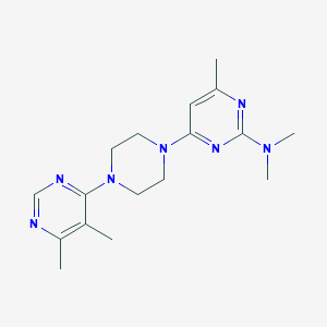 4-[4-(5,6-dimethylpyrimidin-4-yl)piperazin-1-yl]-N,N,6-trimethylpyrimidin-2-amine