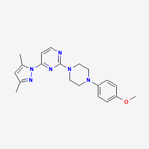 1-[4-(3,5-dimethyl-1H-pyrazol-1-yl)-2-pyrimidinyl]-4-(4-methoxyphenyl)piperazine
