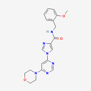 molecular formula C20H22N6O3 B2530967 N~4~-(2-methoxybenzyl)-1-(6-morpholino-4-pyrimidinyl)-1H-imidazole-4-carboxamide CAS No. 1251632-50-4