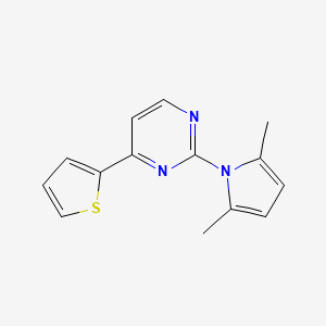 2-(2,5-dimethyl-1H-pyrrol-1-yl)-4-(2-thienyl)pyrimidine
