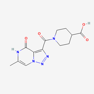 1-[(6-Methyl-4-oxo-4,5-dihydro[1,2,3]triazolo[1,5-a]pyrazin-3-yl)carbonyl]piperidine-4-carboxylic acid