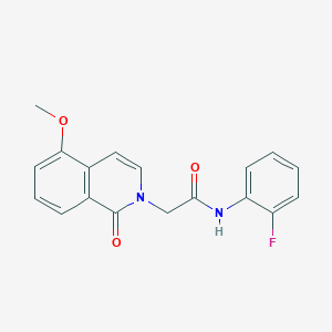 molecular formula C18H15FN2O3 B2530984 N-(2-fluorophenyl)-2-(5-methoxy-1-oxo-1,2-dihydroisoquinolin-2-yl)acetamide CAS No. 868223-41-0