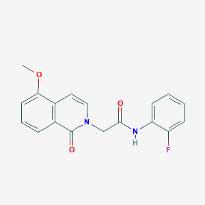 N-(2-fluorophenyl)-2-(5-methoxy-1-oxoisoquinolin-2-yl)acetamide