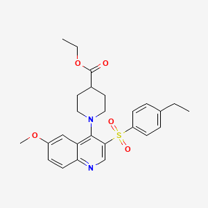 molecular formula C26H30N2O5S B2530998 ethyl 1-[3-(4-ethylbenzenesulfonyl)-6-methoxyquinolin-4-yl]piperidine-4-carboxylate CAS No. 897624-34-9