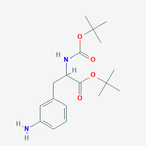 molecular formula C18H28N2O4 B2531008 tert-butyl3-(3-aminophenyl)-2-{[(tert-butoxy)carbonyl]amino}propanoate CAS No. 2377032-07-8
