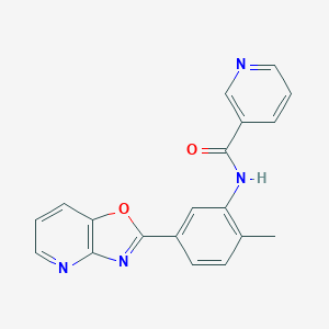 molecular formula C19H14N4O2 B253101 N-[2-methyl-5-([1,3]oxazolo[4,5-b]pyridin-2-yl)phenyl]pyridine-3-carboxamide 