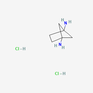 molecular formula C6H14Cl2N2 B2531013 bicyclo[2.1.1]hexane-1,4-diamine dihydrochloride CAS No. 2445790-49-6