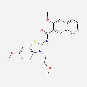 (Z)-3-methoxy-N-(6-methoxy-3-(2-methoxyethyl)benzo[d]thiazol-2(3H)-ylidene)-2-naphthamide